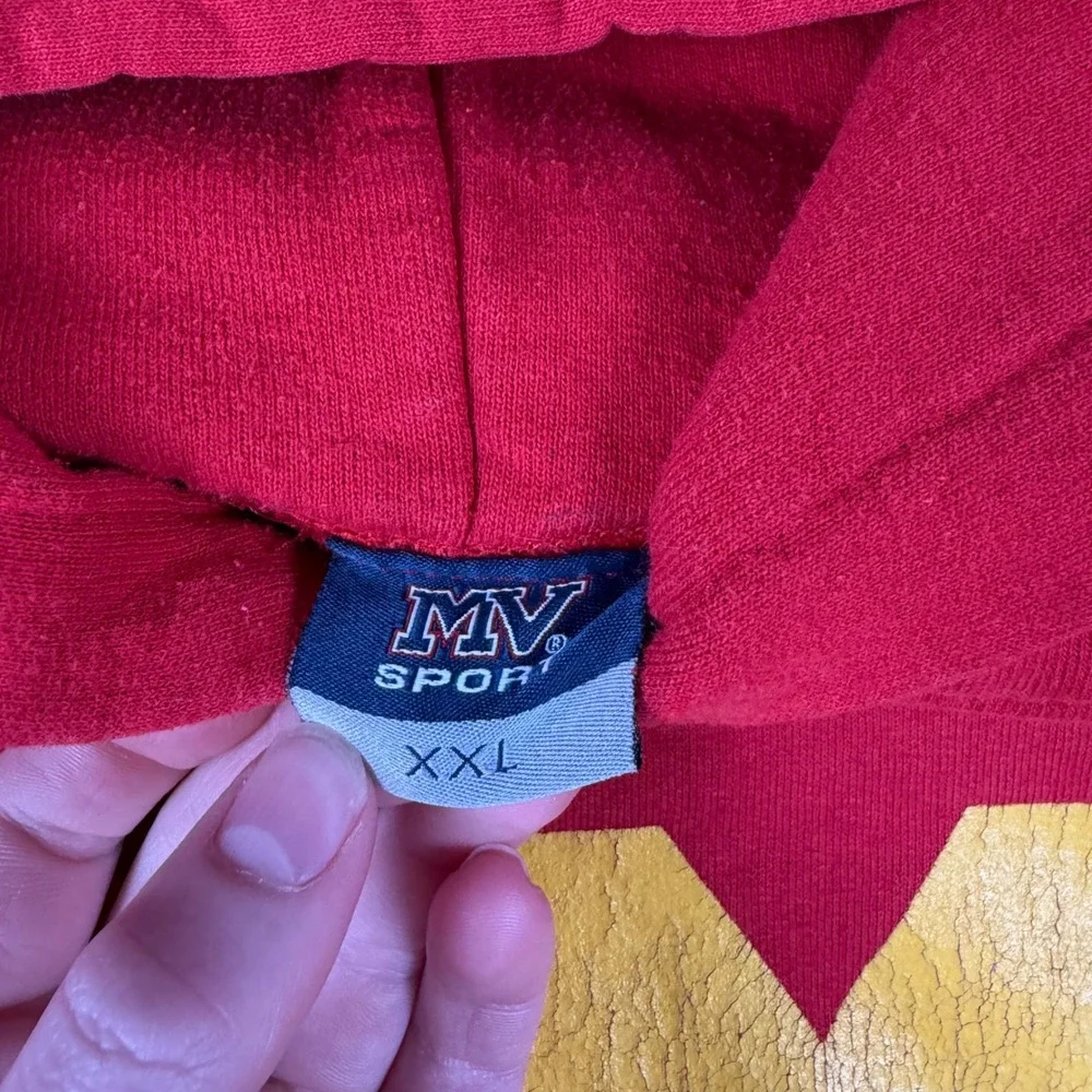 Y2K MV Sport USMC Camp Lejeune Hoodie Mens 2XL Red Graphic Army Military Outdoor - Picture 4 of 8